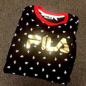 Gold Gilded Fila Crewneck